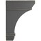 Ekena Millwork 2 1/4"W x 5"D x 7"H Stockport Wood Vintage Decor Bracket, Black BKTWD02X05X07STBL - alternate 3